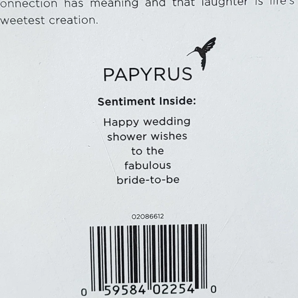 Papyrus Wedding Shower Card White Flip Flop Rhinestone Heart Bride To Be
